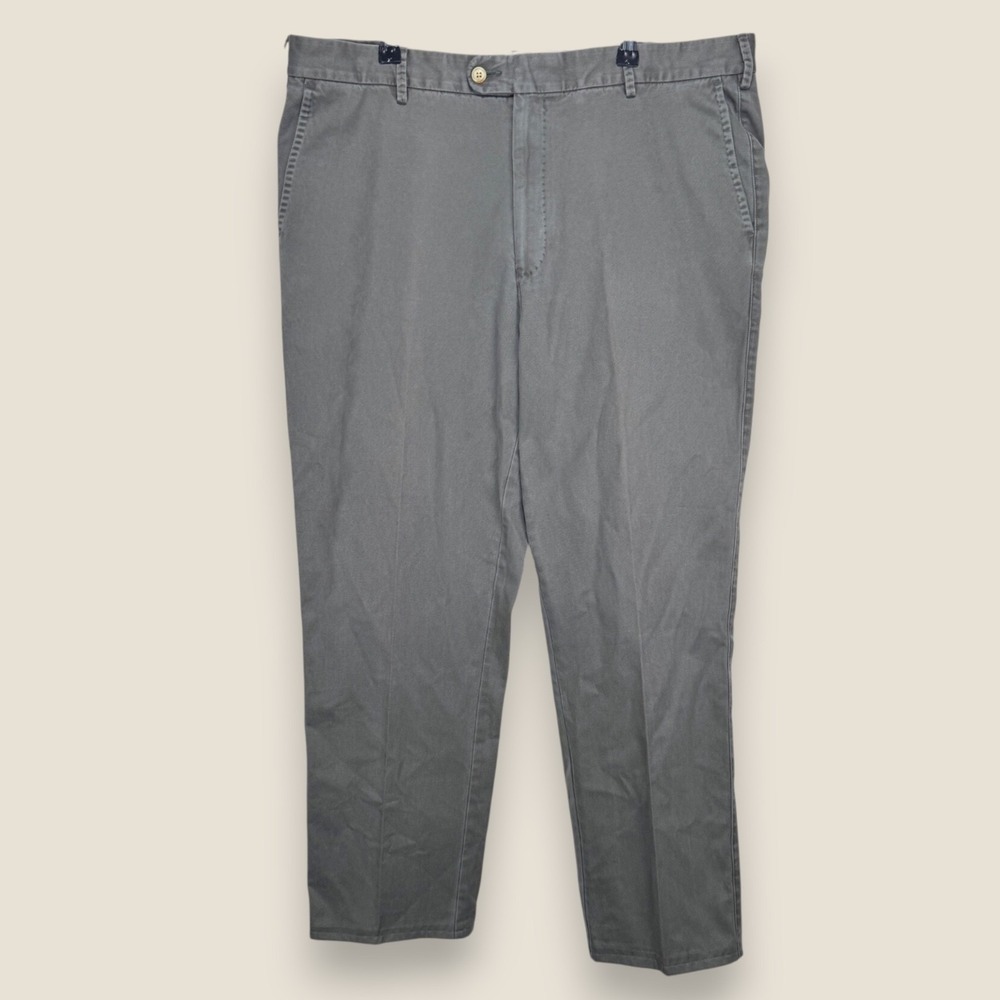Peter Millar Twill Chino Pants Gray Cotton Straight Golf Men Size 38 (38x30) - Picture 1 of 10